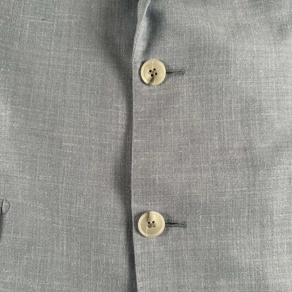 Suitsupply Lazio Sport Coat Mens 52(44 US)Blue Slim EThomas Wool‎ Silk Linen